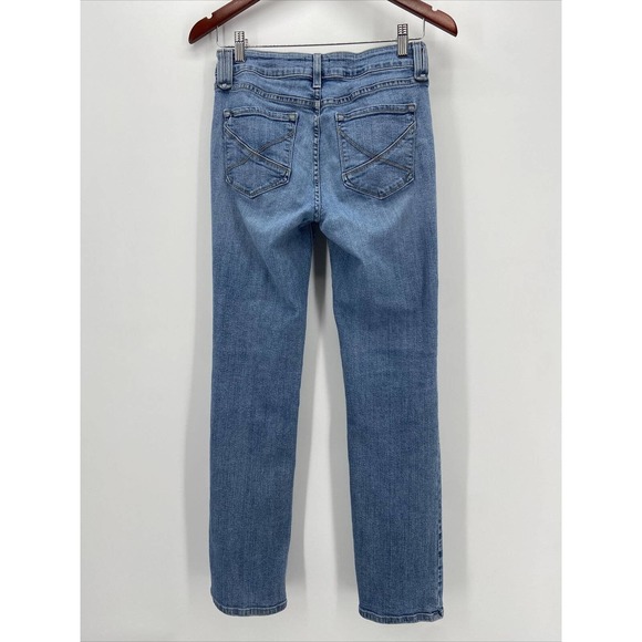 NYDJ Stretch Mid Rise Straight Jeans - Picture 3 of 6